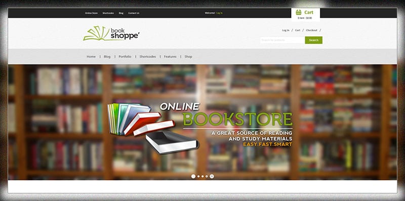 Mẫu web bán sách online