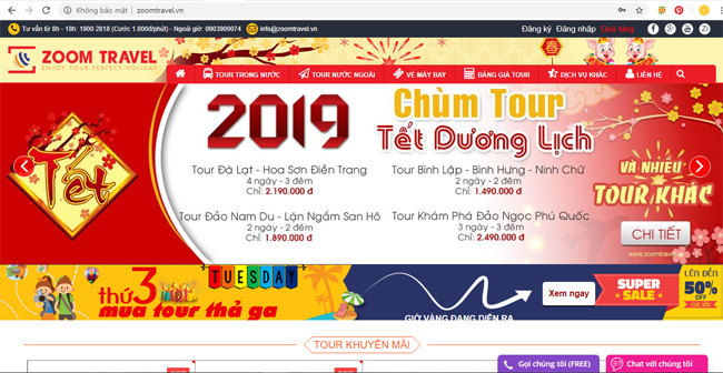 thiết kế web du lịch chuyên nghiệp